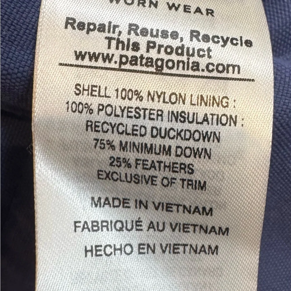 Patagonia Reversible Bivy Puffer Down Vest blue and red jacket